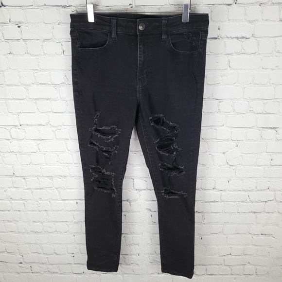 AMERICAN EAGLE | hi-rise jegging skinny stretch distressed jeans - Picture 4 of 10